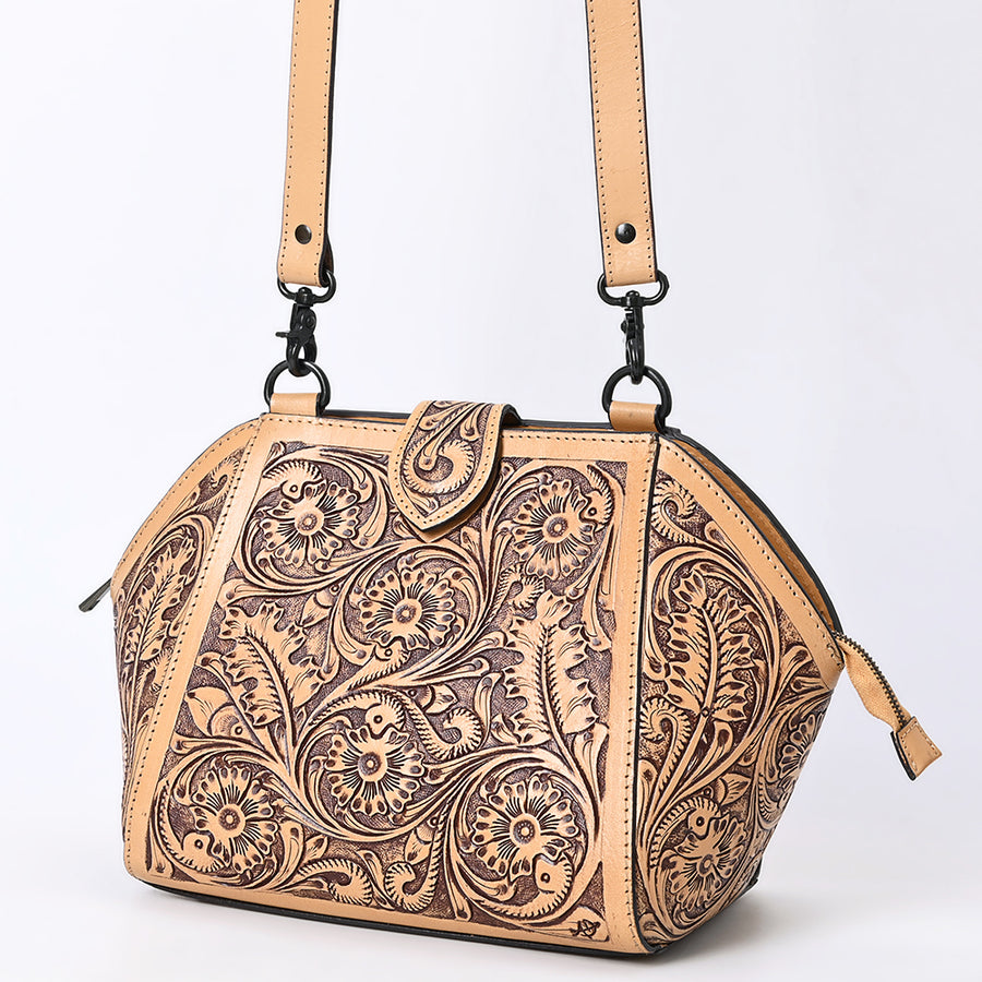 American Darling Messenger Hand Tooled Genuine Leather Women Bag Western Handbag Purse - Uhorse