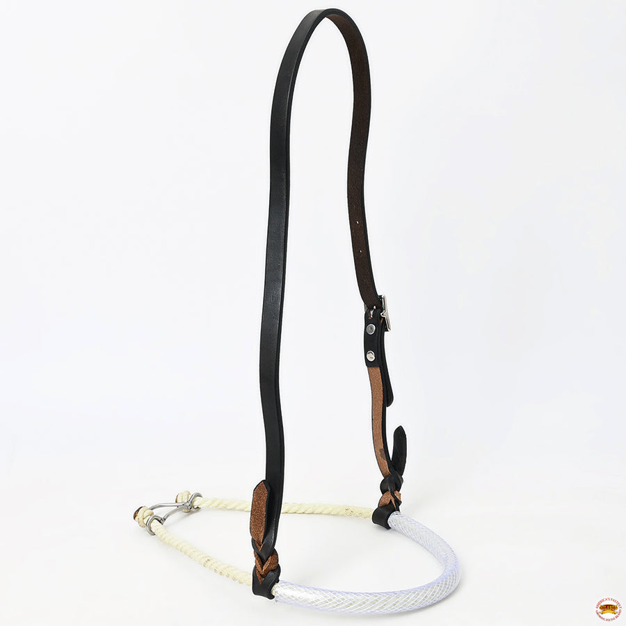 Comfytack Horse Round Nose Caveson | Genuine Leather Western Training Noseband