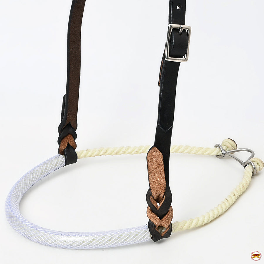 Comfytack Horse Round Nose Caveson | Genuine Leather Western Training Noseband