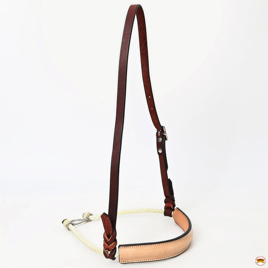 Comfytack Horse Round Nose Caveson | Genuine Leather Western Training Noseband