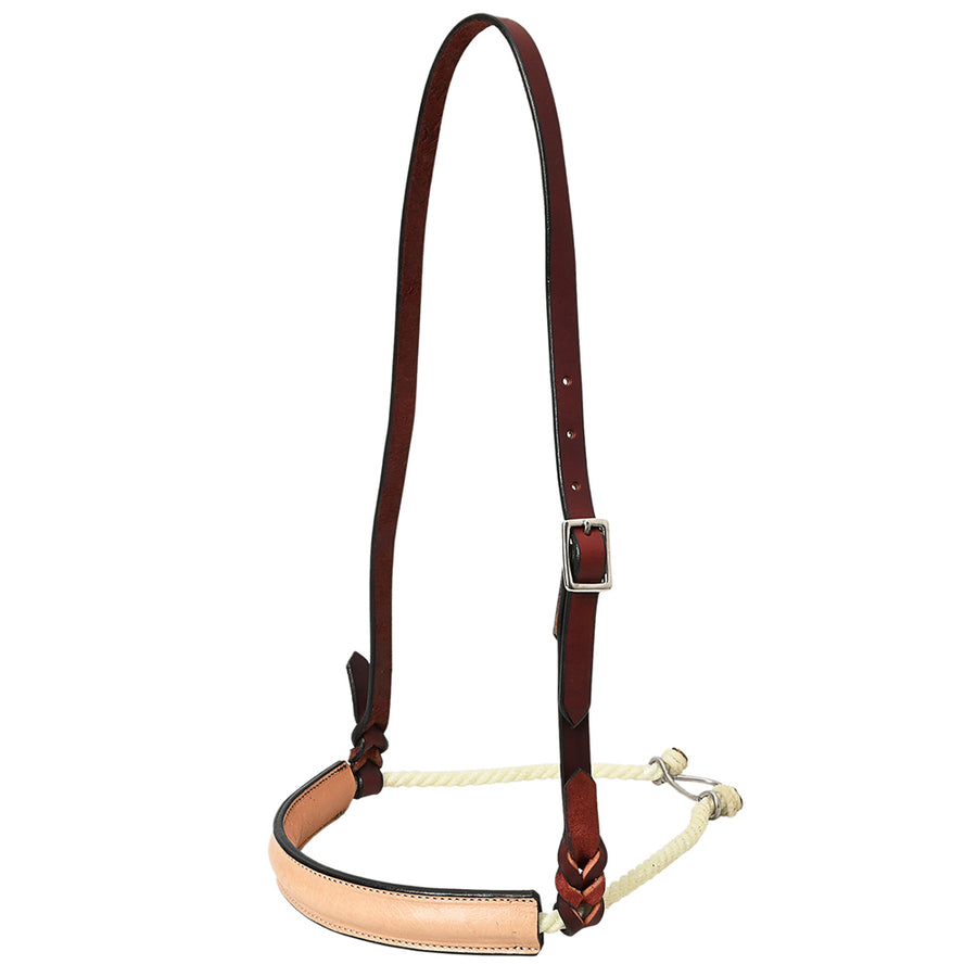 Comfytack Western Horse Round Nose Cavesson Genuine Leather Noseband - Uhorse