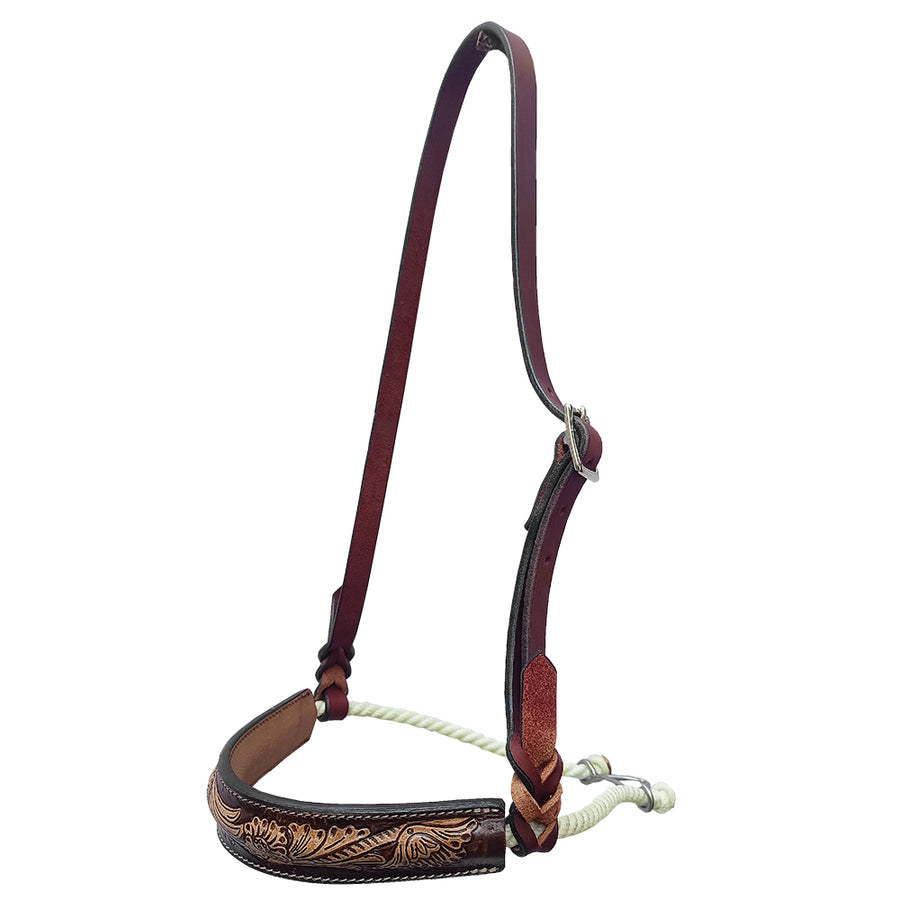 Comfytack Western Genuine Leather Horse Noseband Roper Brown - Uhorse