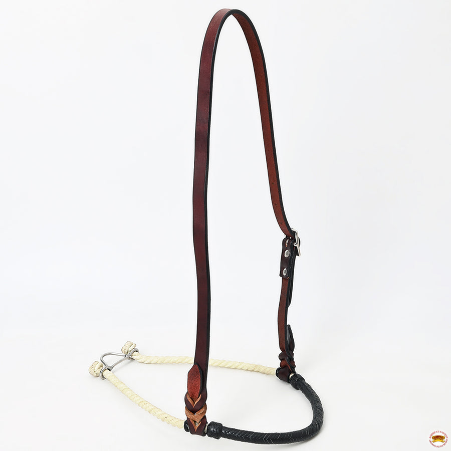 Comfytack Horse Round Nose Caveson | Genuine Leather Western Training Noseband