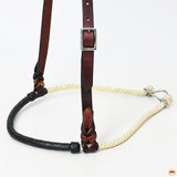 Comfytack Western Horse Round Nose Caveson Genuine Leather Noseband