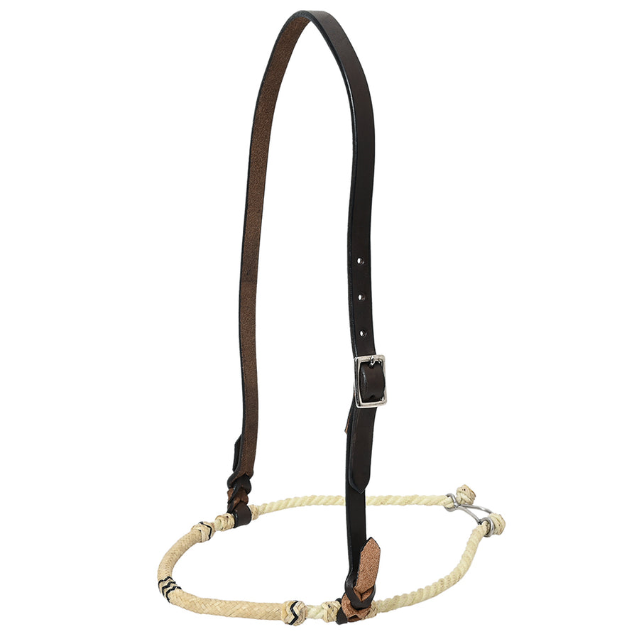 Comfytack Western Horse Round Nose Cavesson Genuine Leather Noseband - Uhorse