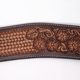 COMFYTACK Western Leather Horse Tripping Breast Collar Brown Floral Carved