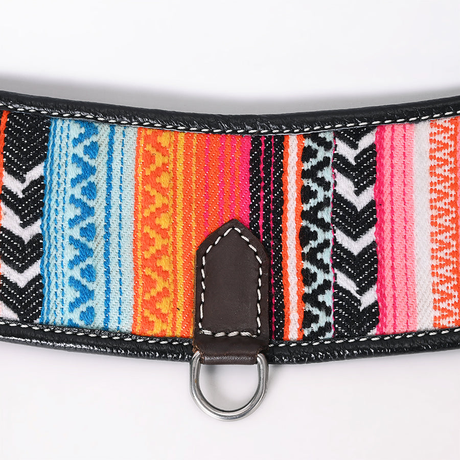 COMFYTACK Western Genuine Leather Horse Tripping Breast Collar Tack Multi Beeded Inlay