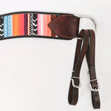 COMFYTACK Western Leather Horse Tripping Breast Collar Multi Beaded Inlay