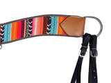 COMFYTACK Western Leather Horse Tripping Breast Collar Multi Beaded Inlay