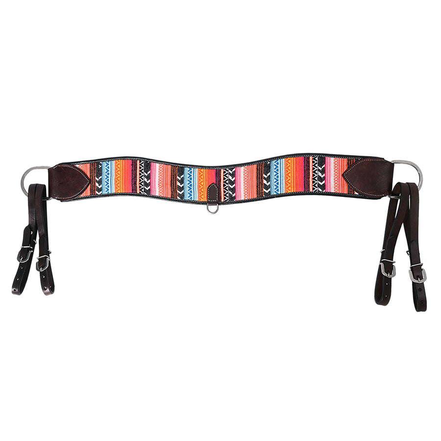 COMFYTACK Western Leather Horse Tripping Breast Collar Multi Beaded Inlay - Uhorse