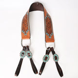 COMFYTACK Western Leather Horse Tripping Breast Collar Brown Floral Carved