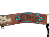 COMFYTACK Western Leather Horse Tripping Breast Collar Brown Floral Carved