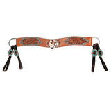 COMFYTACK Western Leather Horse Tripping Breast Collar Brown Floral Carved