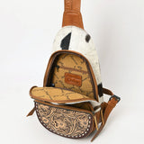 American Darling Adbg1521 Sling Hand Tooled Hair-On Genuine Leather Women Bag Western Handbag Purse