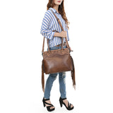 American Darling Adbg1527 Tote Hand Tooled Genuine Leather Women Bag Western Handbag Purse