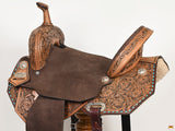 Flex Tree Western Horse Saddle In American Leather Barrel Trail Hilason