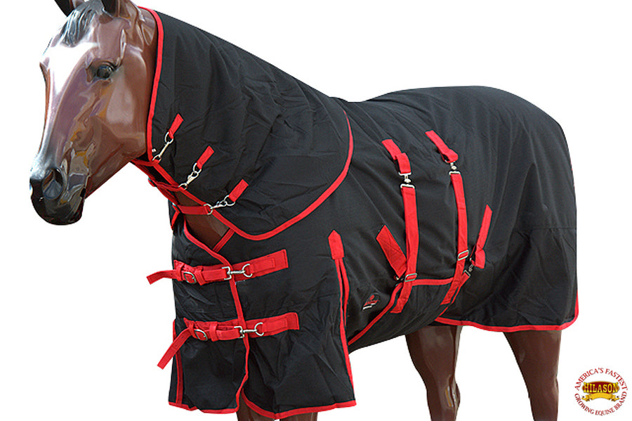 HILASON 1200D Waterproof Winter Horse Blanket Neck Cover Belly Wrap | Turnout Blankets for Horses