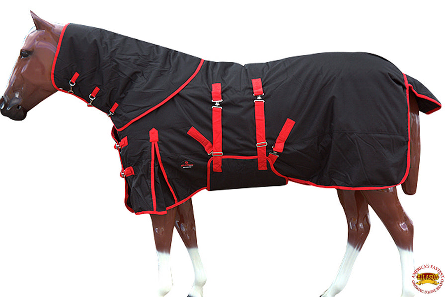 HILASON 1200D Waterproof Winter Horse Blanket Neck Cover Belly Wrap | Turnout Blankets for Horses