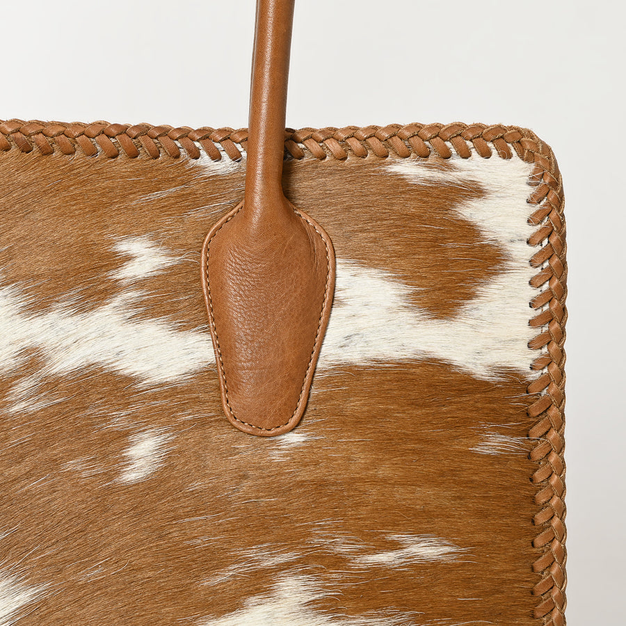 American Darling Tote Bag Western Genuine Leather Handcrafted Large Purse with Braided Detail and YKK Zipper