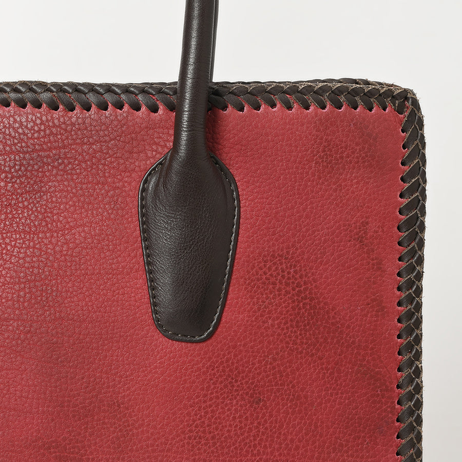 American Darling Tote Bag Western Genuine Leather Handcrafted Large Purse with Braided Detail and YKK Zipper