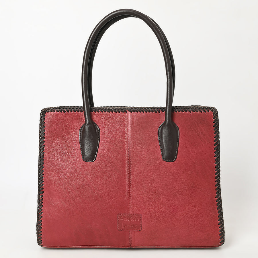 American Darling Tote Bag Western Genuine Leather Handcrafted Large Purse with Braided Detail and YKK Zipper