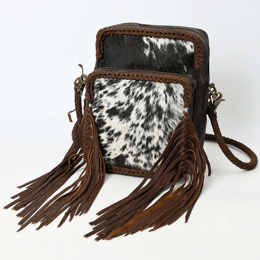 American Darling Crossbody Hair On Genuine Leather Women Bag Western Handbag Purse - Uhorse