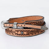 American Darling Hand tooled Hatband Genuine American Leather Western Adjustable Unisex