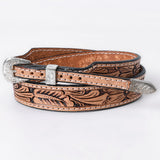 American Darling Hand tooled Hatband Genuine American Leather Western Adjustable Unisex