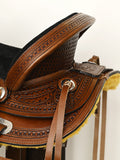 COMFYTACK Horse Barrel Racing Trail Pleasure American Leather Saddle Brown