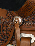 COMFYTACK Horse Barrel Racing Trail Pleasure American Leather Saddle Brown