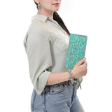 American Darling Clutch Beautifully Hand Tooled Genuine Leather women bag western handbag purse