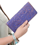 American Darling Clutch Beautifully Hand Tooled  Genuine Leather women bag western handbag purse