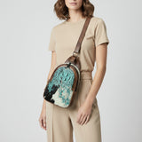 American Darling Sling Crocodile embossed Genuine Leather women bag western handbag purse | for