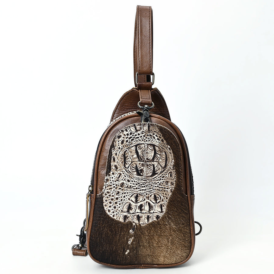 American Darling Sling Crocodile embossed Genuine Leather women bag western handbag purse | for