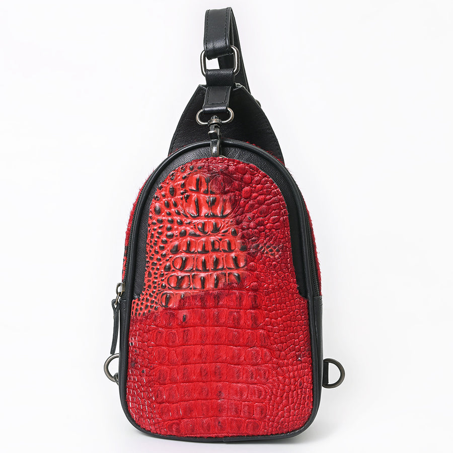 American Darling Sling Crocodile embossed Genuine Leather women bag western handbag purse | for