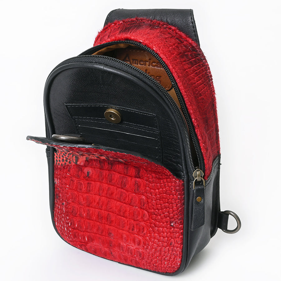 American Darling Sling Crocodile embossed Genuine Leather women bag western handbag purse | for