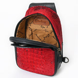 American Darling Sling Crocodile embossed Genuine Leather women bag western handbag purse | for