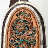 American Darling Sling Beautifully Hand Tooled Hair On Genuine Leather Women Bag Western Handbag Purse |