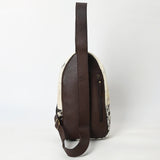 American Darling Sling Beautifully Hand Tooled Hair On Genuine Leather Women Bag Western Handbag Purse |