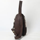 American Darling Sling Beautifully Hand Tooled Hair-On Genuine Leather women bag western handbag purse