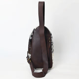 American Darling Sling Beautifully Hand Tooled Hair On Genuine Leather Women Bag Western Handbag Purse |