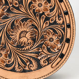 American Darling Canteen Bag - Hand Tooled Floral Carved, Eco-Friendly Vegetable Tanned Genuine Leather, Western Style
