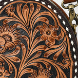 American Darling Canteen Beautifully Hand Tooled Genuine Leather women western handbag | Bag for |Canteen Purse