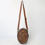American Darling Canteen Beautifully Hand Tooled Genuine Leather women western handbag | Bag for |Canteen Purse