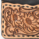 American Darling Card Holder Hand Tooled Genuine Leather Women Bag Western Handbag Purse| | Business