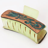 Beautifully Hand Tooled Women Ladies Hair Band Clip Clutch