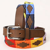 S / M BAR H EQUINE Beautiful Western Women Men Genuine Leather Embroidered Belt - Uhorse