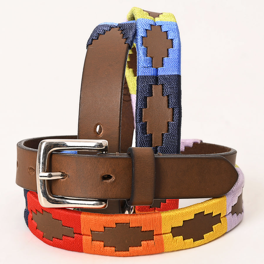 L / X-L BAR H EQUINE Beautiful Western Women Men Genuine Leather Embroidered Belt - Uhorse
