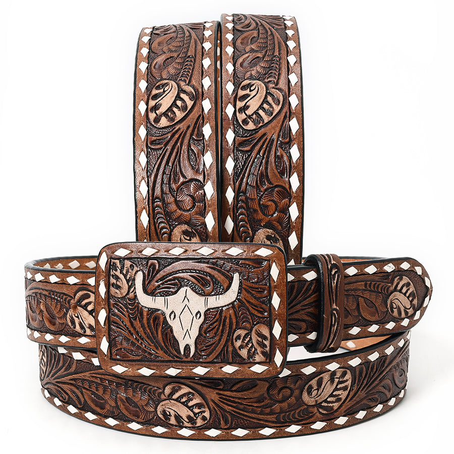 American Darling Beautifully Hand Tooled Genuine American Leather Belt Men and Women - Uhorse