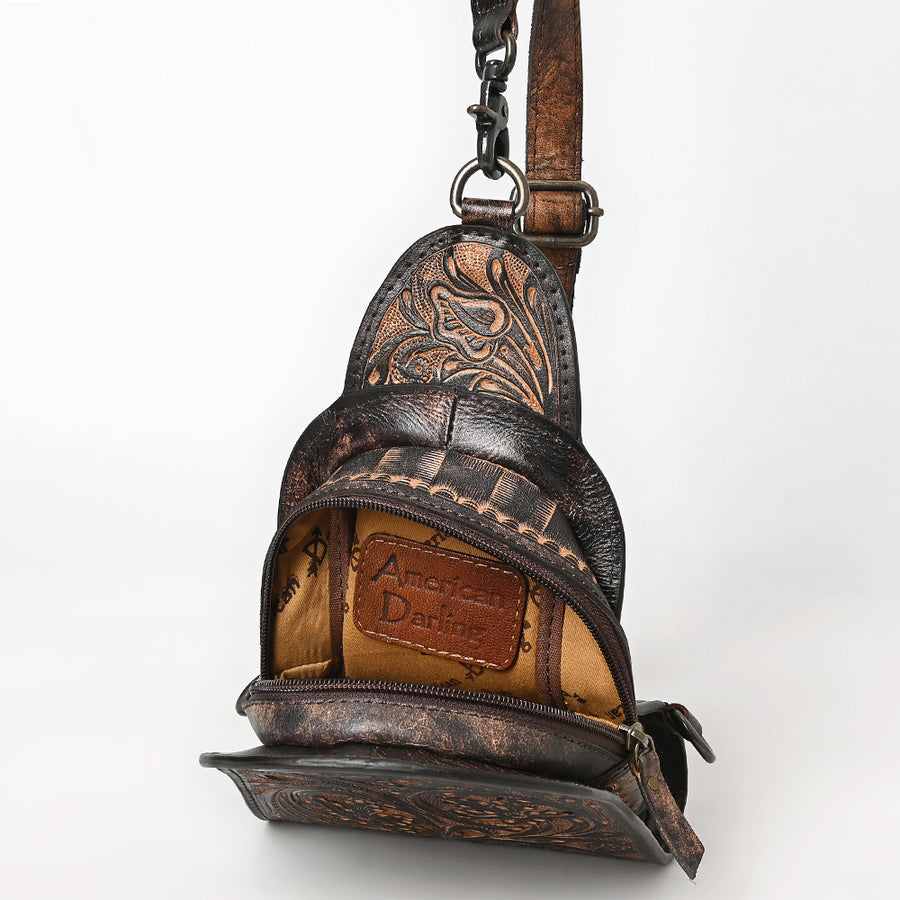 American Darling Sling Hand Tooled Leather Women Bag Western Handbag Purse| Handbags |Leather | Summer